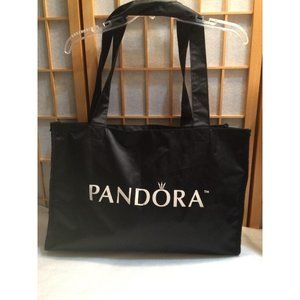 Pandora Large Tote Bag Overnight Shopper Pink Black Heart